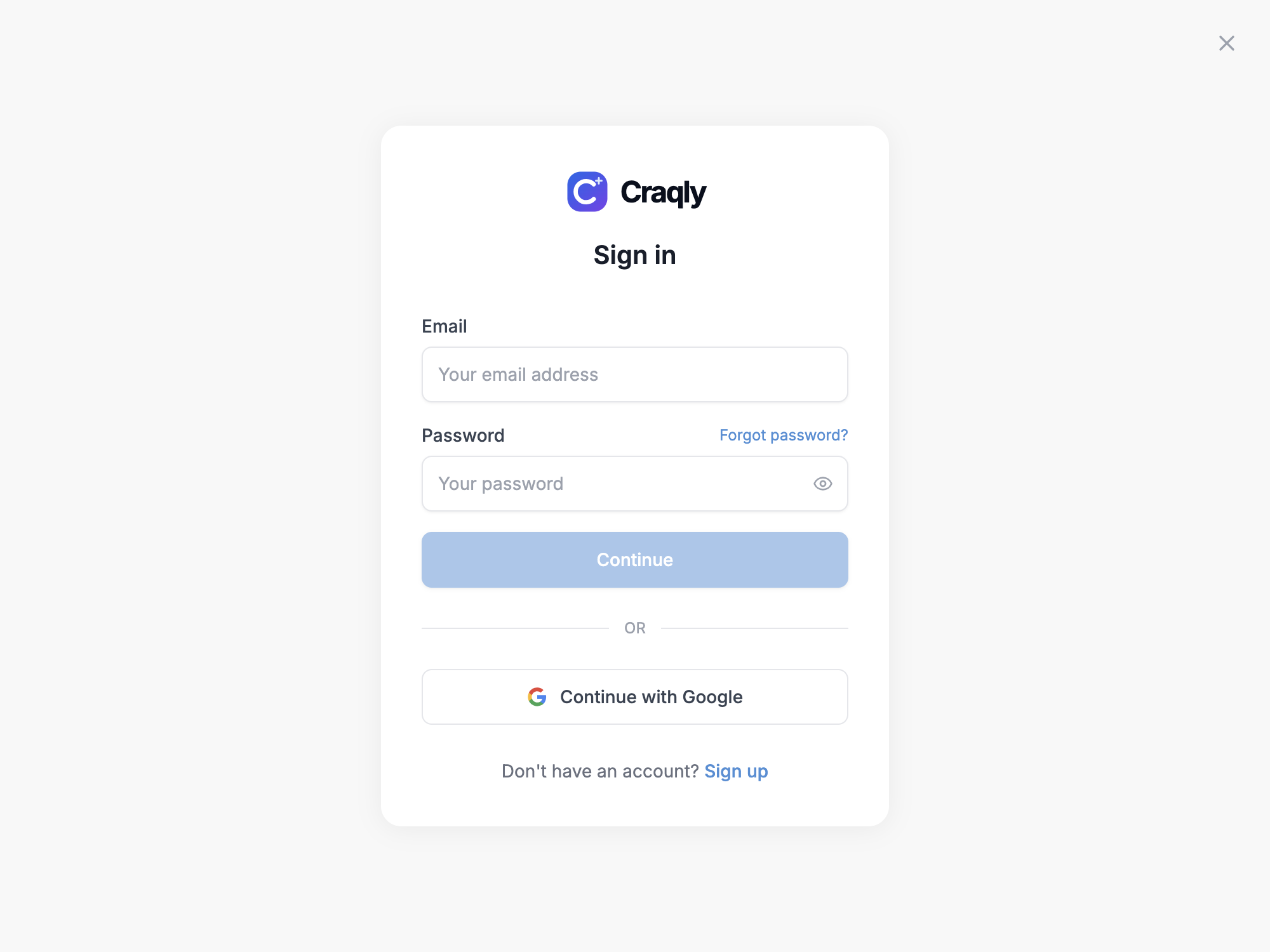 Sign in or create your account